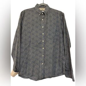 Frank & Oak Mens Floral Print Shirt Size M